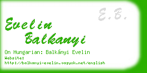 evelin balkanyi business card
